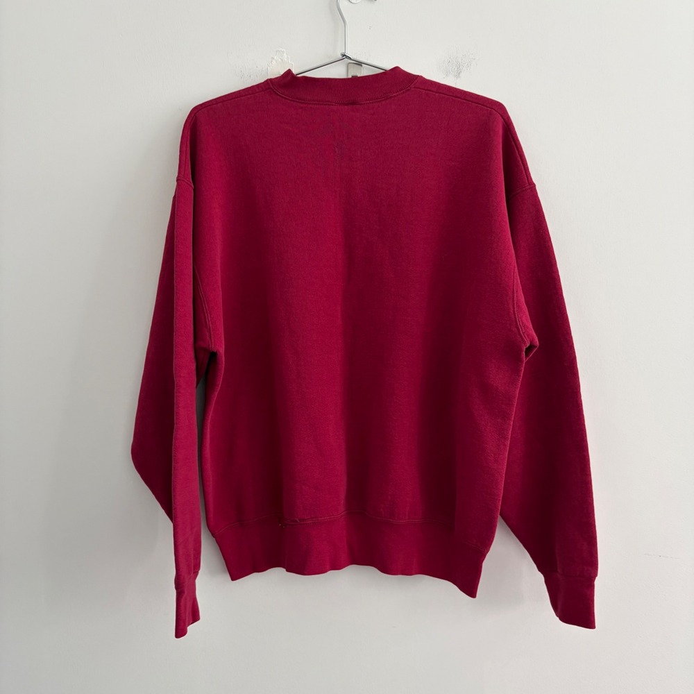 Vintage Fruit of the Loom Portland Maine Sweatshirt XL Red Made in USA 90s - Picture 4 of 7